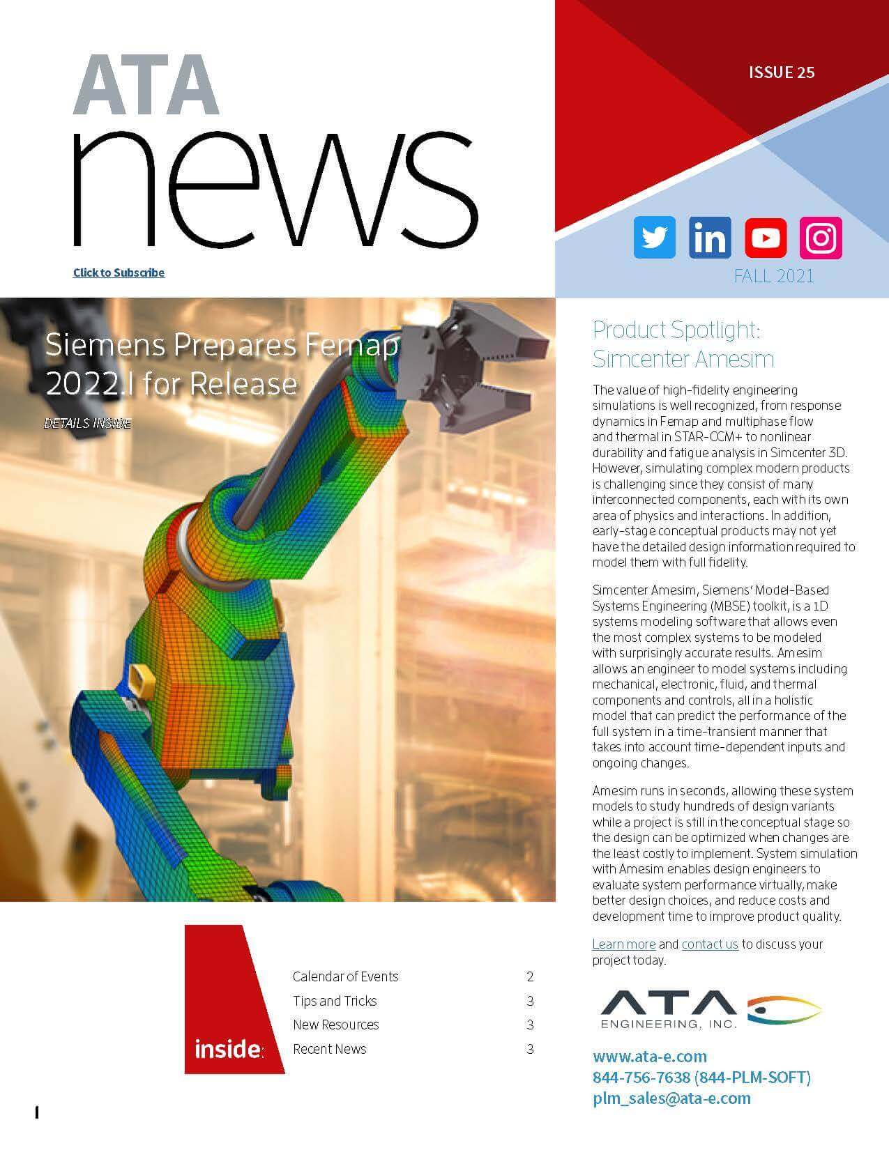 Cover of ATA Fall 2021 Software Newsletter